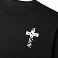 thumbnail image 4 of God Is Greater Than The Highs And Lows 2-Sided Faith T-Shirt, Christian Cross Mountain Wave Graphic Unisex Cotton Tee, 4 of 9