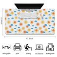 thumbnail image 5 of Long Mouse Pads for Desk,White Sun Cloud Pattern Desk Mats on Top Of Desks, Desk Mouse Pad Extra Large with 3mm Non-Slip Base and Stitched Edge for Gaming,Office,Work,Home 47.3"x23.6", 5 of 6