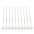 thumbnail image 3 of Brochette de Barbecue Plate Longue Réutilisable en Acier Inoxydable pour Viande Légumes Grillades 10 Pcs, 3 of 8