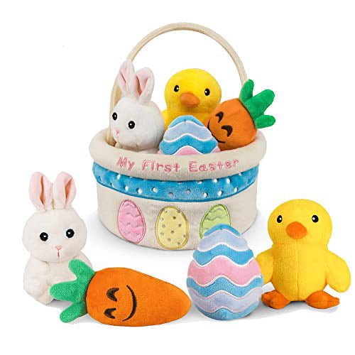 Details about   My First Easter Egg Basket Stuffed Plush Playset for Baby Kids Party Favor Gift 