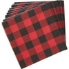 Plaid Lumberjack Beverage Napkins - 5' X 5', 16 Pcs