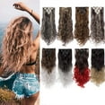 thumbnail image 1 of Extensions de Cheveux à Clip Intégral 17” Bouclées 8 Pcs Synthétiques 8 Pcs 18 Clips Postiche Longue Ondulation Design Tendance pour Femmes Dames Filles Blond Cendré Mélange Blond Délavé-140g, 1 of 4