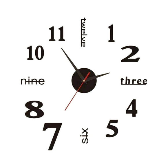 EGNMCR Room Decor, Home Decor, Home Decor Wall Clock Design Mirror Surface Wall Decorative Sticker Watches ,large Wall Clocks For Living Room Decor DIY Wall Clock Wall Clock wall clock