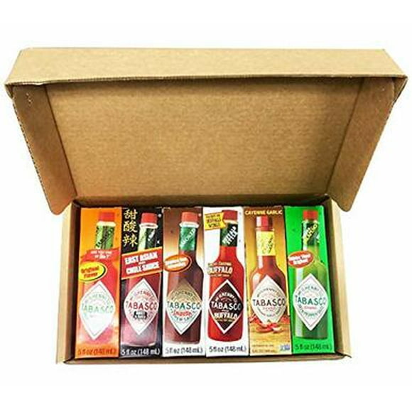 Tabasco Hot Sauce, 6 Flavor Variety Gift Pack Bundle-5oz each