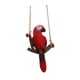 thumbnail image 3 of Figura de loro de jardín colgante, estatua de pájaro para jardín, decoración, adorable micro paisaje Loro rojo, 3 of 9
