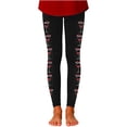 thumbnail image 4 of Toddler Girl Pants Fashion Print Tapered Athletic Jogger Pants Stretchable Long Leggings Size 3-4T ,Black, 4 of 5