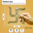 thumbnail image 4 of MASSIVE MART Brass Swastik Wall Hanging Yantra | Swastika for Door Entrance for Vastu |Front Door Decoration Items | Goodluck Positive Energy Religious Symbols Pooja Temple Decor House Warming Gift, 4 of 5