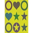 thumbnail image 1 of Ahgly Company Indoor Rectangle Patterned Yellow Novelty Area Rugs, Swatch Sample, 1 of 6