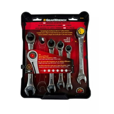 Gearwrench 5-Piece Universal Ratcheting Wrench Set, SAE