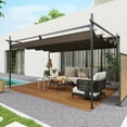 thumbnail image 6 of Outsunny 10' x 13' Retractable Pergola Canopy, Metal Outdoor Pergola for Garden, Patio, Backyard, Deck, Brown, 6 of 9