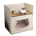 thumbnail image 4 of Maison pour Chat Semi-Fermée Détachable et Lavable pour Quatre Saisons, Lit Sûr et Douillet pour Chatons, Fonctions Multiples, Usage Intérieur et Extérieur, 4 of 8