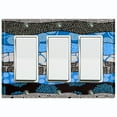 thumbnail image 1 of Metal Light Switch Plate Cover Colorful Safari African Tribal Art Pattern SFR035, 1 of 13
