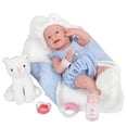 thumbnail image 1 of JC Toys La Newborn All-Vinyl-Anatomically Correct Real Girl 15 Baby Doll in Blue and Deluxe Accessories, Designed by Berenguer., Blue/White, 1 of 5