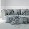 thumbnail image 4 of Regal Feathers Throw Pillow with Removable Cover in Blue 20x20, 4 of 4