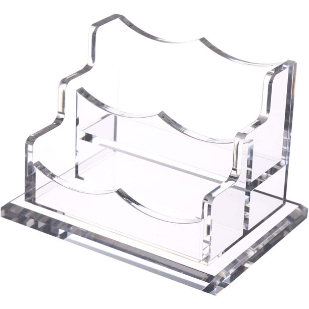 Business Card Holder for Desk，Clear Acrylic Business Card Stand