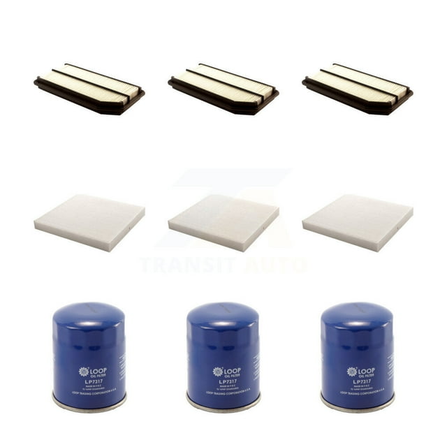 PUR 3x Air + 3x Cabin + 3x Engine Oil Filter (9 Total) Kit for Car 2006-2014 Honda Ridgeline KFM-101644