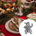 thumbnail image 2 of Inteprter Cubiertos de Navidad, 4 Uds., bolsa, tenedor, soporte para cuchara de interior, tela, vajilla, bolsas, organizador de de cocina, Kits de decoración para fiestas Gris claro Inteprter HA069000-03, 2 of 6