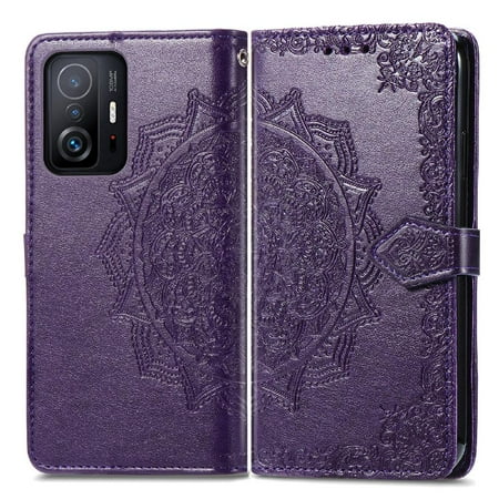 Case For Xiaomi 11T / 11T Pro Simple Business Flip Cover Shockproof Leather Case Exquisite Pattern