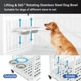 thumbnail image 5 of Snuowu 48" Heavy Duty Dog Crate with Wheels/Unique Air Lift Rod / 360° & Adjustable 2 Bowls/Removable Tray, 5 of 7