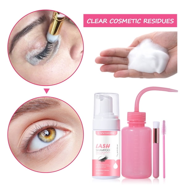 Fiudx Ofertas Flash Del Día Solo En Línea Champú Para Pestañas, Solución Nutritiva Para Injerto De Pestañas, Cuidado De Eliminación De Maquillaje Suave, Limpiador De Pestañas Maníaco, 100Ml