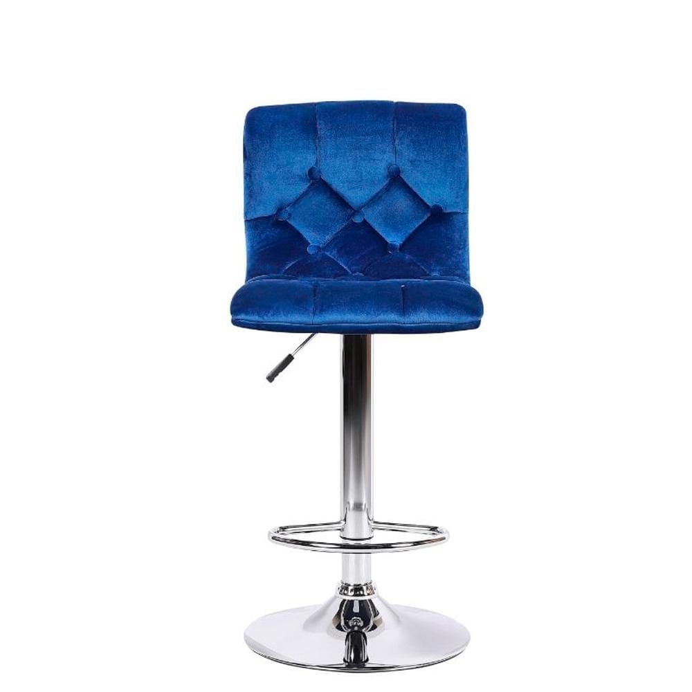 Tabouret réglable en cuir bleu de la collection Heavenly
