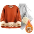 thumbnail image 2 of Dagugfen Winter Sets for Men Sweatshirts Elastic Waist Drawstring Pants Comfy Fleece Thick Warm Outfits, 2 of 3