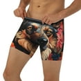 thumbnail image 3 of Disketp Colorful Flower German Shepherd Men's Boxer Briefs Men’s Underwear Boxer Briefs for Men, 3 of 7