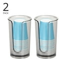 mDesign Small Plastic Disposable Paper Rinsing Cup Dispenser, 2 Pack