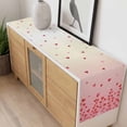 thumbnail image 4 of Valentine's Day Table Runner - 108 Inch Long, Kitchen Dining Table Runner Dresser Scarves, Red Love Branches Modern Minimalism Pink Farmhouse Decor for Coffee Tables Wedding Party Banquet, 4 of 8