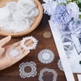 thumbnail image 3 of 1 Box 180Pcs 15 Styles Vintage Lace Stickers Transparent Lace Stickers PET Waterproof White Flowers Clear Decorative Decals Sticker for DIY, 3 of 5