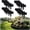 Black, variant on Imitation Stone Garden Fence, Plastic Faux Stone Garden Edging Border, and Durable Simulated Stone Fence for Decorative Landscaping, Lawn, Flower Bed, Yard (Grey, 10PCS)