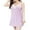Purple, variant on Women Spaghetti Strap V Neck Satin Chemise Nightgown Lace Lingerie Full Slip Dress