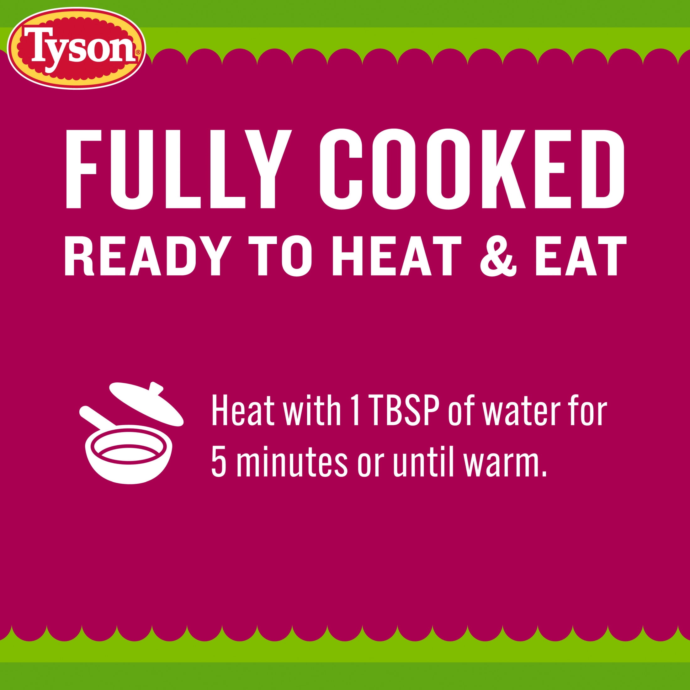 Tyson Frozen Oven Roasted Pulled Chicken Breast, 20 oz (Frozen, Fully Cooked)