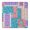 Multicolor Ethnic Flower, variant on Multicolor Ethnic Geometric Patchwork Pattern Square Fitted Tablecloth with Elastic Edge,Square Table Cover,Washable Elastic Table Cover for Home Kitchen Party Decor 34"x34"