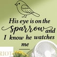 thumbnail image 1 of Adhesivos de pared His Eye Is on the Sparrow Inspirational Fai, 1 of 2