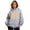Grey, variant on Women Black Wear Your Own Story Motivational Quote Graphic Hoodie with Drawstring Casual Pullover Sweatshirt