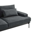 thumbnail image 6 of Sofa Couch, Dark Grey Gray, Fabric, Living Kitchen Cafe Bistro Hospitality Restaurant, Modern Contemporary HB34538, 6 of 9
