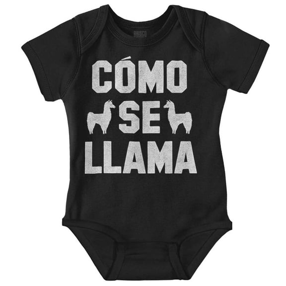 Como Se Llama Alpaca Animal Humor Romper Boys or Girls Infant Baby Brisco Brands 12M