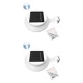 thumbnail image 3 of Ounissouiy Cerca del jardín del patio al aire libre de la luz con energía solar LED Blanco Luz blanca 2Conjunto, 3 of 6