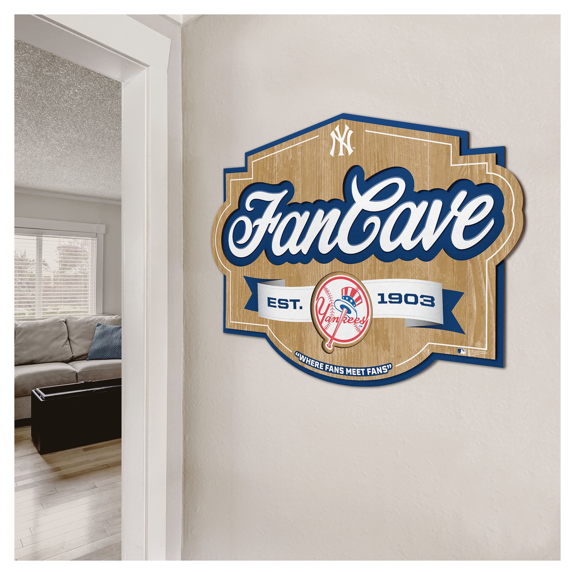 IDNA New York Yankees 12.5" x 17" Fan Cave Sign