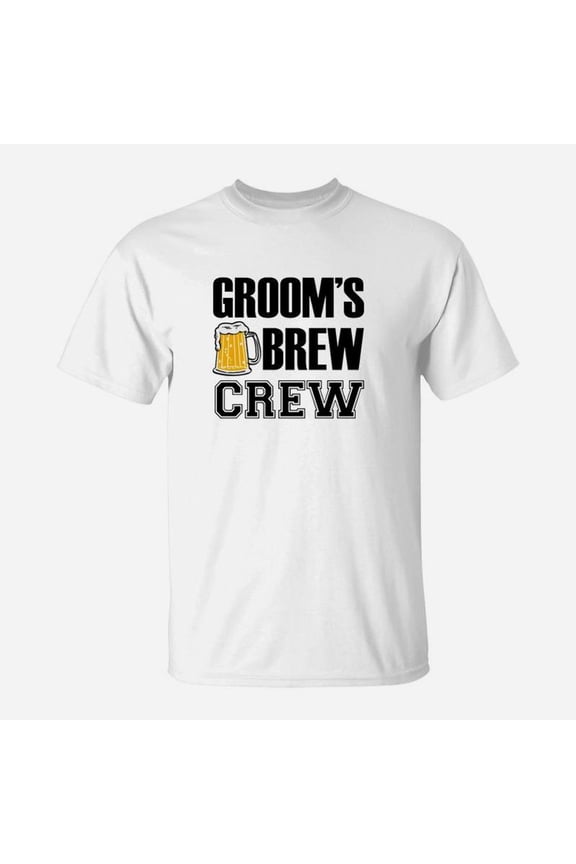 Grooms Brew Crew Groomsmen Bachelor Party TShirt
