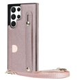 thumbnail image 1 of Funda sencilla para Samsung S23 con correa de mano y bandolera, función billetera, protección contra caídas y cubierta de piel sintética., 1 of 5