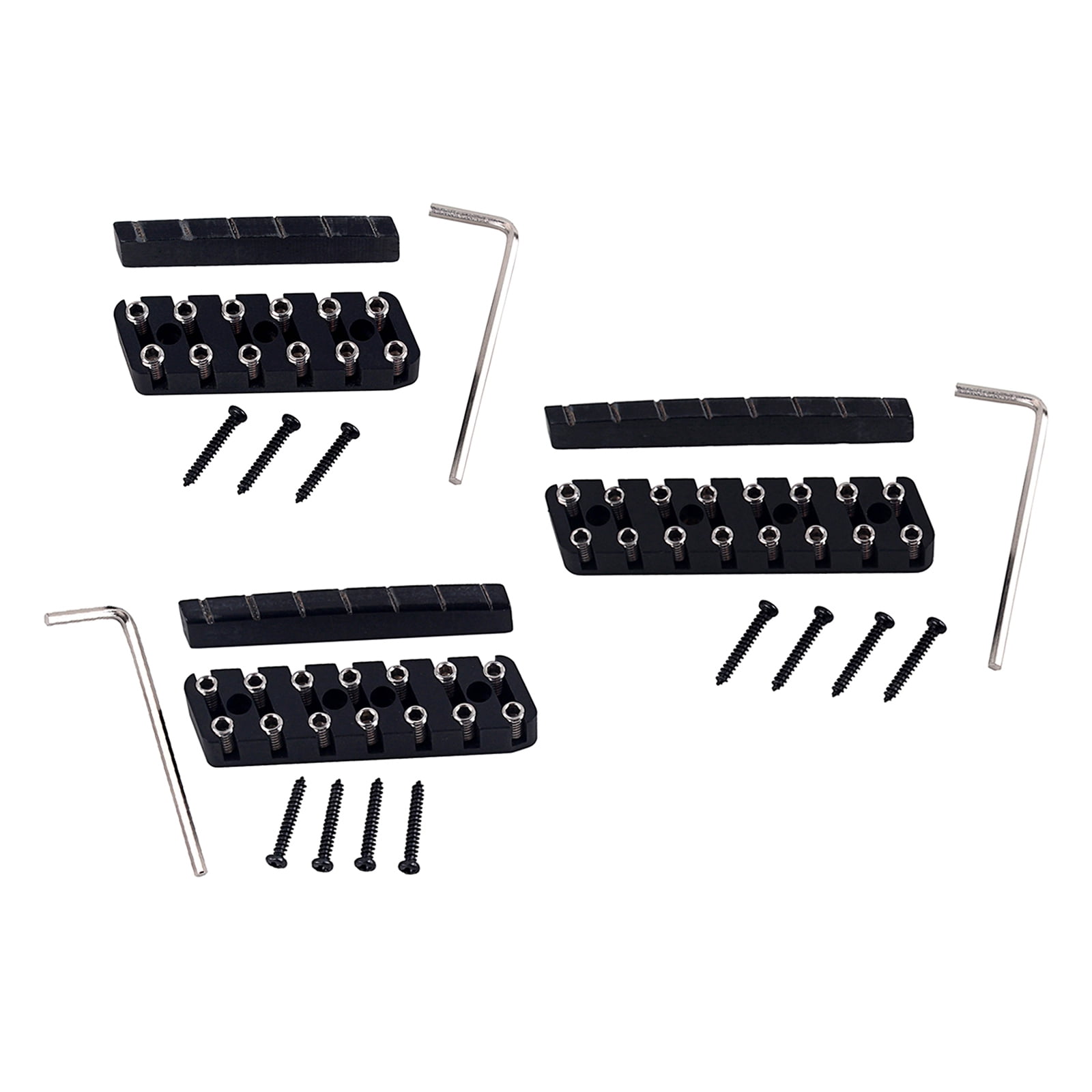 UNTERING Electric Guitar Lock Nut Metal Bone Guitar String Locking Nut 6-String 7-String 8-String Headless Piano Pillow Set