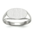 thumbnail image 1 of Solid 14k White Gold Engravable Signet Ring (7.4mm) - Size 8.5, 1 of 5