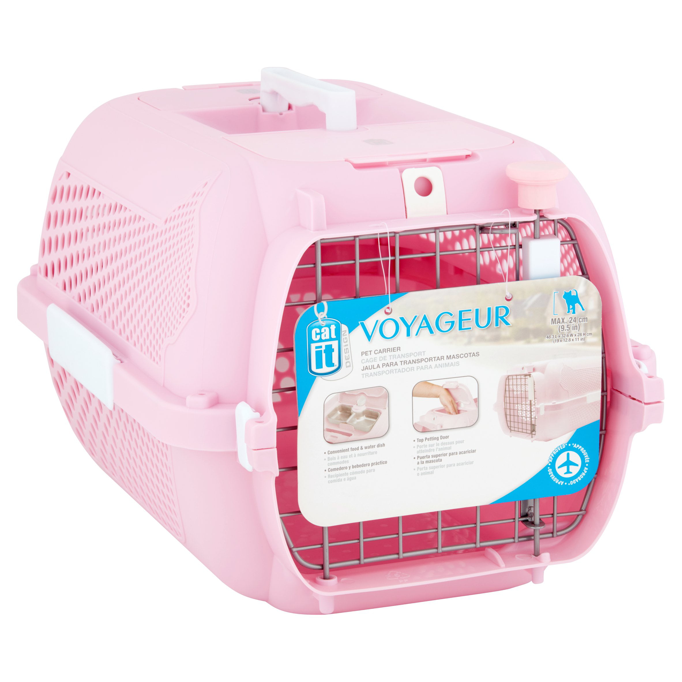 pink cat carrier