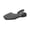 Gray, variant on Miqool Square Toe Faux Leather Loafers for Women Low Block Heel Slip On ankle Strap Casual Dress Shoes