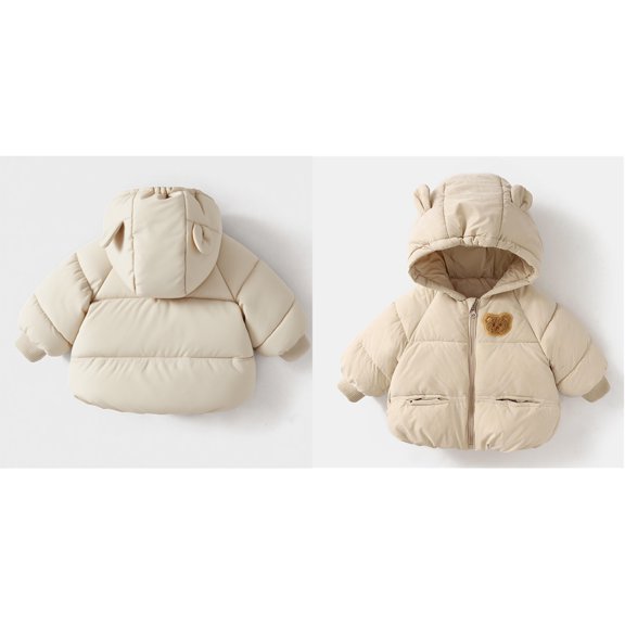 Baby Boys Winter Coat,Baby Girls Puffer Coat Cute Bear Ear with Hoods Lightweight Puffer Jacket for Kids Baby Outerwear Coats Kids Winter Clothes