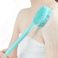 thumbnail image 5 of Double-Sided Shower Body Brush Silicone Long Handle Bathroom Wash Bathing Massage Back Exfoliating, 5 of 9