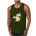 thumbnail image 2 of Haoxianjian Men's Tank Top Sleeveless Muscle Shirts Workout Beach Hawaiian Palm Tree Fashion Graphic Quickly Dry Basic Tees 2X 3X 4X, 2 of 5