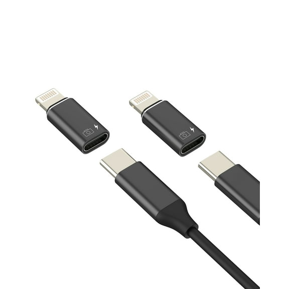 OTG Adapter USB C Female to Lightning Male Adaptor (2 Pack)for iPhone 14 13 12 11 Pro Max 7 8 Plus for Apple Type C Audio Cable Charger Converter for iPad Data Camera Memory Card Headphone Connector